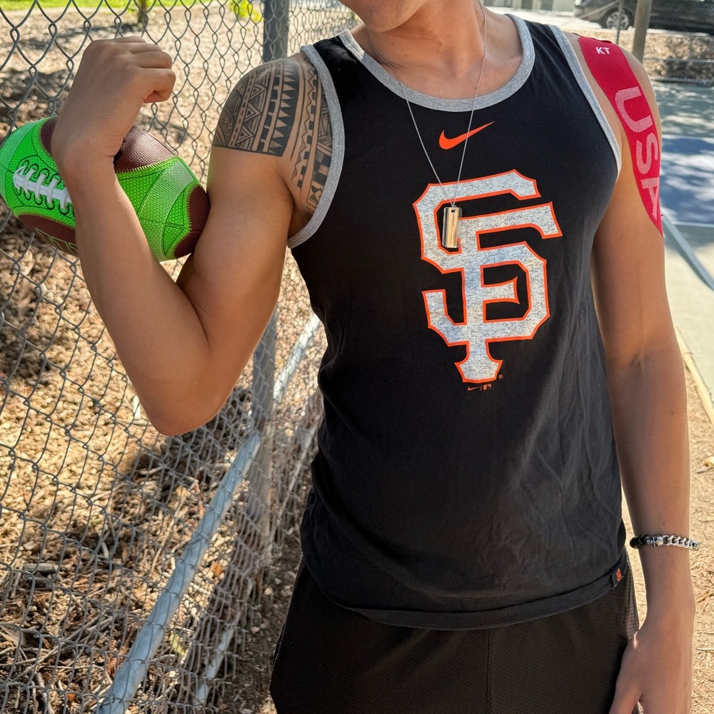 NIKE MEN SAN FRANCISCO GIANTS BASEBALL MAJOR LEAQUE TEAM TANK TOP SHIRT VEST GYM